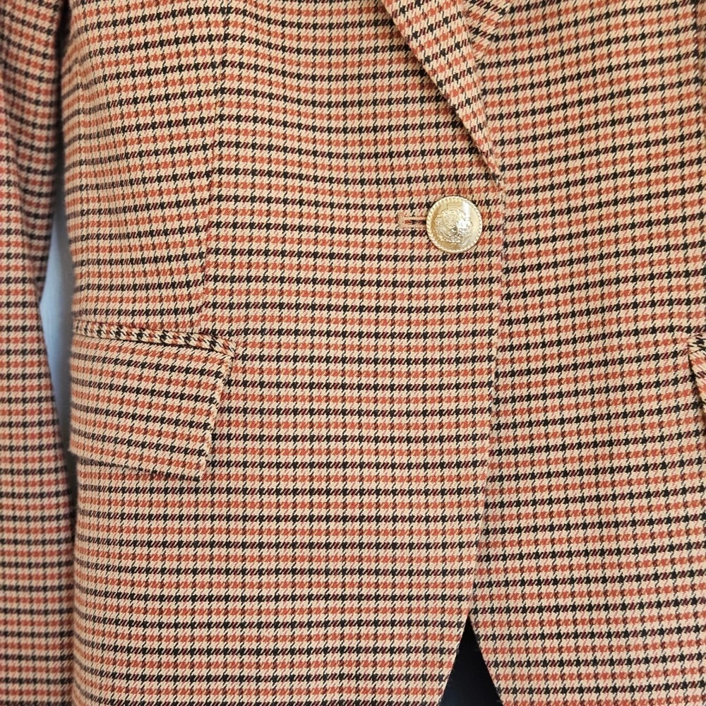 Derek Lam 10 Crosby Allie Houndstooth Plaid Blazer Sz US 2 Business Quiet Luxery - Picture 7 of 14